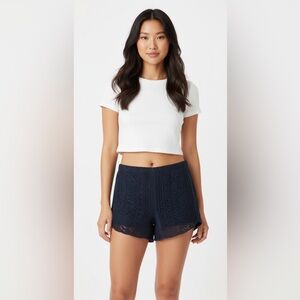Express Crochet dolphin hem shorts